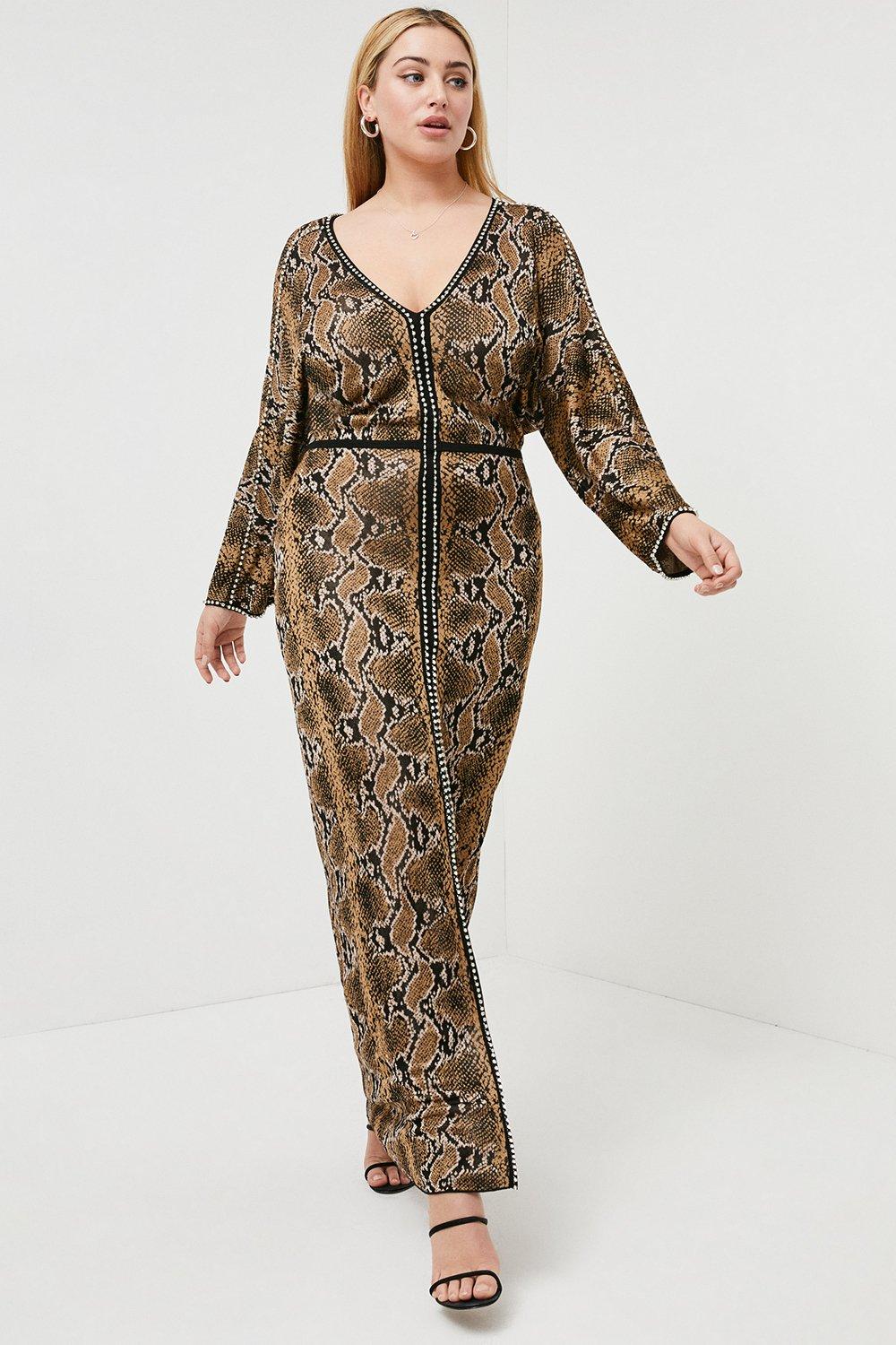 Plus size Slinky Snake Knitted Maxi ...